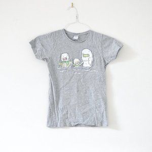 THREADLESS Everybody Loves A Yeti Printed Grey Graphic T-shirt | Size XS